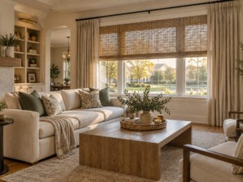 Layered window treatments for Kansas City homes with flexible light control and privacy